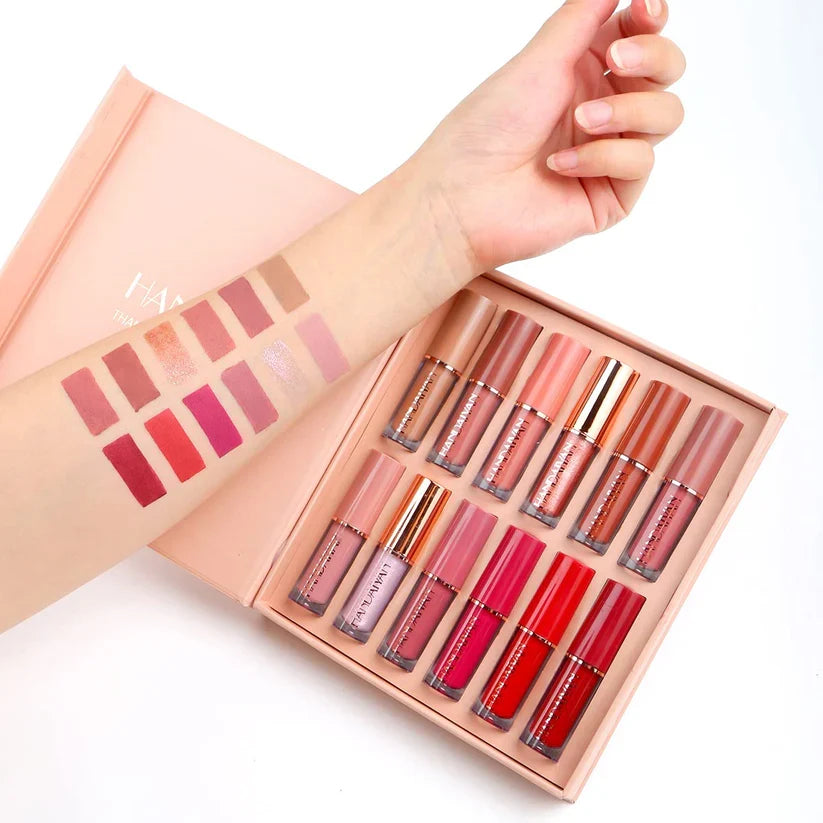 12 Matte Lipsticks – Smudge-Proof & Long-Lasting (Orginal Handaiyan )