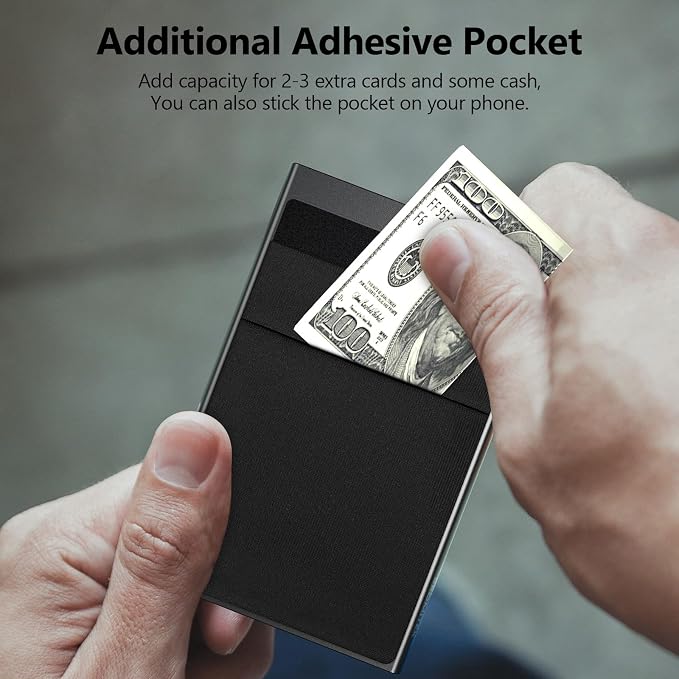 Gifts for Men, Pop Up Minimalist Wallet for Men RFID Blocking Slim Credit Card Holder Front Pocket