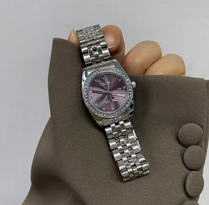 Cilloa 602 Datejust Ladies Watch Quartz (Chocolate) Cilha Watch Pakistan